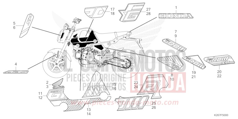 MARQUE/RAYURE de MSX GROM A GAYETY RED (R310) 2021